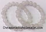 CGB4502 7.5 inches 10mm - 11mm round white moonstone beaded bracelets