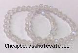 CGB4509 7.5 inches 7mm round white moonstone beaded bracelets