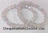 CGB4512 7.5 inches 8mm round white moonstone beaded bracelets