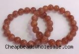 CGB4544 7.5 inches 10mm round golden sunstone beaded bracelets