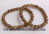 CGB4564 7.5 inches 8mm round golden sunstone beaded bracelets