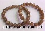 CGB4565 7.5 inches 10mm round golden sunstone beaded bracelets