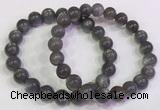 CGB4582 7.5 inches 9mm - 10mm round black sunstone beaded bracelets