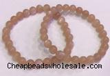 CGB4586 7.5 inches 7mm round sunstone beaded bracelets