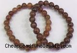 CGB4601 8mm - 9mm round golden rutilated quartz beaded bracelets