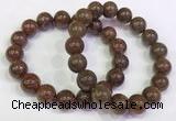 CGB4603 12mm - 13mm round golden rutilated quartz beaded bracelets