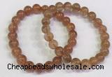 CGB4613 8mm - 9mm round golden rutilated quartz beaded bracelets