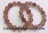 CGB4631 11mm - 12mm round red rutilated quartz beaded bracelets