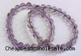 CGB4656 7.5mm - 8mm round purple phantom quartz beaded bracelets