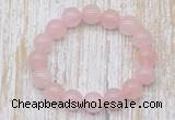 CGB5301 10mm, 12mm round rose quartz beads stretchy bracelets