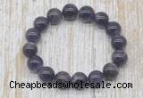 CGB5310 10mm, 12mm round grade AB amethyst beads stretchy bracelets