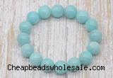 CGB5320 10mm, 12mm round amazonite beads stretchy bracelets