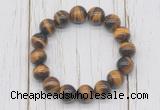 CGB5325 10mm, 12mm yellow tiger eye beads stretchy bracelets