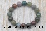 CGB5352 10mm, 12mm round Indian agate beads stretchy bracelets