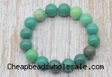 CGB5353 10mm, 12mm round grass agate beads stretchy bracelets