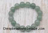 CGB5361 10mm, 12mm round green aventurine beads stretchy bracelets