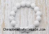 CGB5364 10mm, 12mm round white howlite beads stretchy bracelets