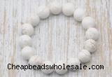 CGB5365 10mm, 12mm round white howlite turquoise beads stretchy bracelets