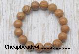 CGB5378 10mm, 12mm round wooden jasper beads stretchy bracelets