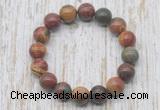 CGB5380 10mm, 12mm round picasso jasper beads stretchy bracelets