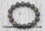 CGB5383 10mm, 12mm round dragon blood jasper beads stretchy bracelets