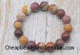 CGB5387 10mm, 12mm round mookaite beads stretchy bracelets