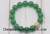 CGB5685 10mm, 12mm candy jade beads with zircon ball charm bracelets