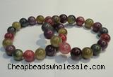 CGB651 7.5 inches 10.5mm - 11mm round natural ruby sapphire bracelet