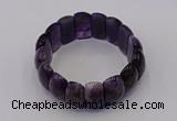 CGB667 7.5 inches 12*25mm amethyst gemstone bracelet