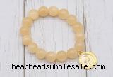 CGB6838 10mm, 12mm honey jade beaded bracelet with alloy pendant