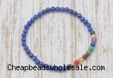 CGB7015 7 chakra 4mm lapis lazuli beaded meditation yoga bracelets