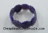 CGB702 8 inches 25*30mm agate gemstone bracelet wholesale