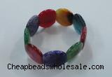 CGB705 8 inches 25*30mm agate gemstone bracelet wholesale