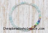 CGB7052 7 chakra 4mm amazonite beaded meditation yoga bracelets