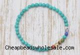 CGB7054 7 chakra 4mm turquoise beaded meditation yoga bracelets