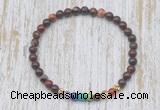 CGB7067 7 chakra 4mm brecciated jasper beaded meditation yoga bracelets