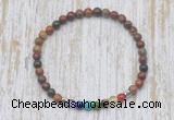 CGB7068 7 chakra 4mm picasso jasper beaded meditation yoga bracelets