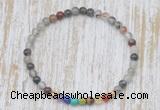 CGB7077 7 chakra 4mm blood jasper beaded meditation yoga bracelets