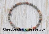 CGB7080 7 chakra 4mm polychrome jasper beaded meditation yoga bracelets