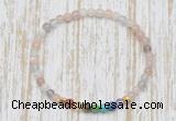 CGB7103 7 chakra 4mm rainbow moonstone beaded meditation yoga bracelets