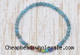 CGB7109 7 chakra 4mm apatite beaded meditation yoga bracelets