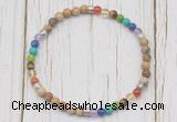 CGB7119 7 chakra 4mm picture jasper beaded meditation yoga bracelets