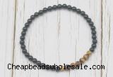 CGB7123 4mm black onyx & yellow tiger eye beaded meditation yoga bracelets