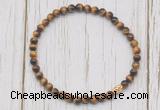 CGB7203 4mm tiny grade AA yellow tiger eye beaded meditation yoga bracelets