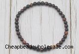 CGB7204 4mm tiny red tiger eye beaded meditation yoga bracelets