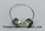 CGB721 15*20mm oval druzy amethyst gemstone bangles wholesale