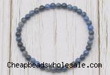 CGB7214 4mm tiny dumortierite beaded meditation yoga bracelets