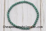 CGB7216 4mm tiny malachite beaded meditation yoga bracelets