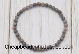 CGB7217 4mm tiny grey opal beaded meditation yoga bracelets