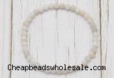 CGB7225 4mm tiny white crazy lace agate beaded meditation yoga bracelets